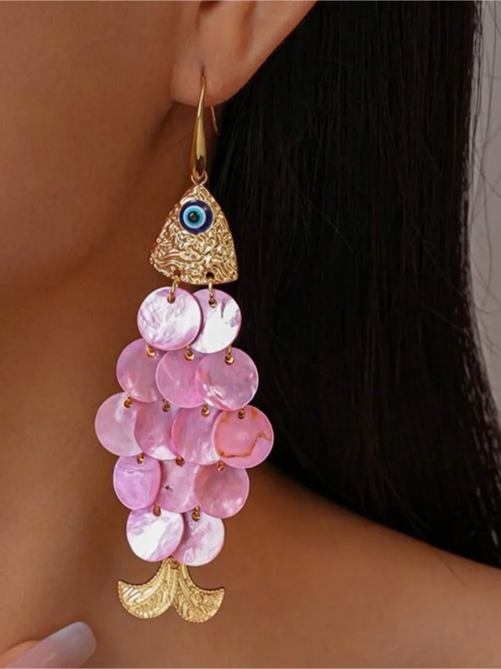 Fish drop earrings Q1174
